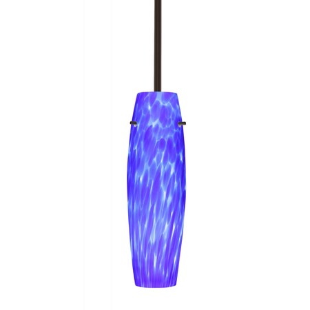 Besa Lighting Besa Stem Pendant Suzi Bronze Blue Cloud 1x100W A19 1TT-489786-BR